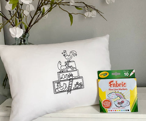 For A Cause Coloring Chicken Coop Pillow