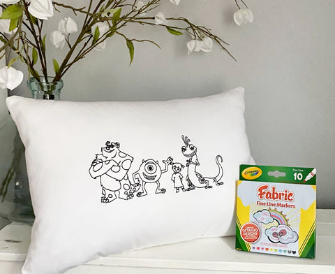 For A Cause Coloring Monster Friends Pillow